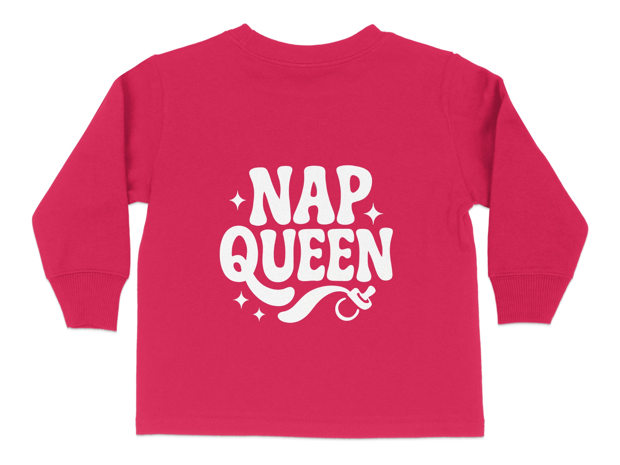 Nap Queen Toddler Long Sleeve Tee | Fun Graphic Kids Shirt | Cute T-Shirt for Toddlers Sizes 2T-4T - Image 13