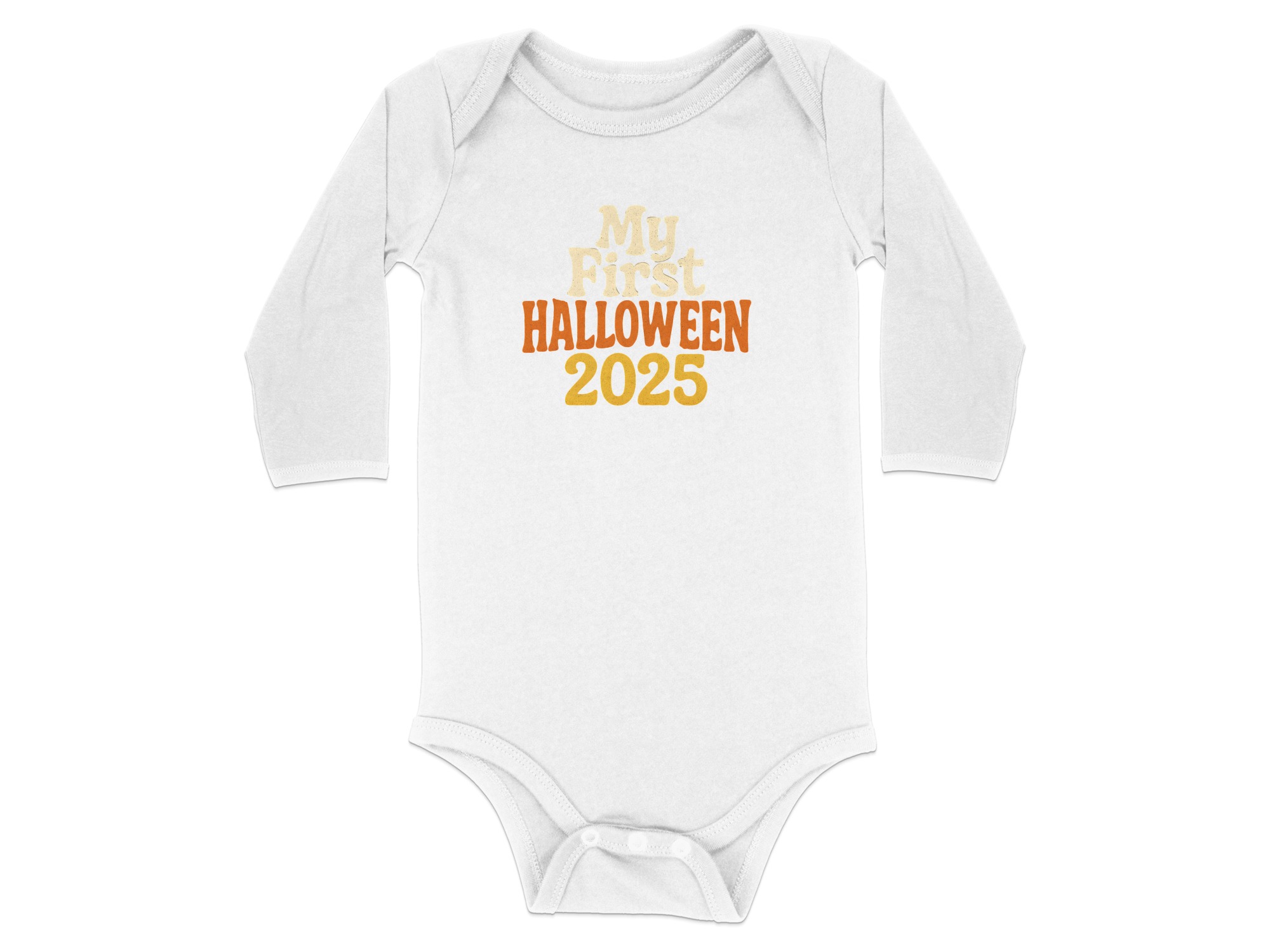 My First Halloween 2025 Long Sleeve Bodysuits - 12M, White product image 1