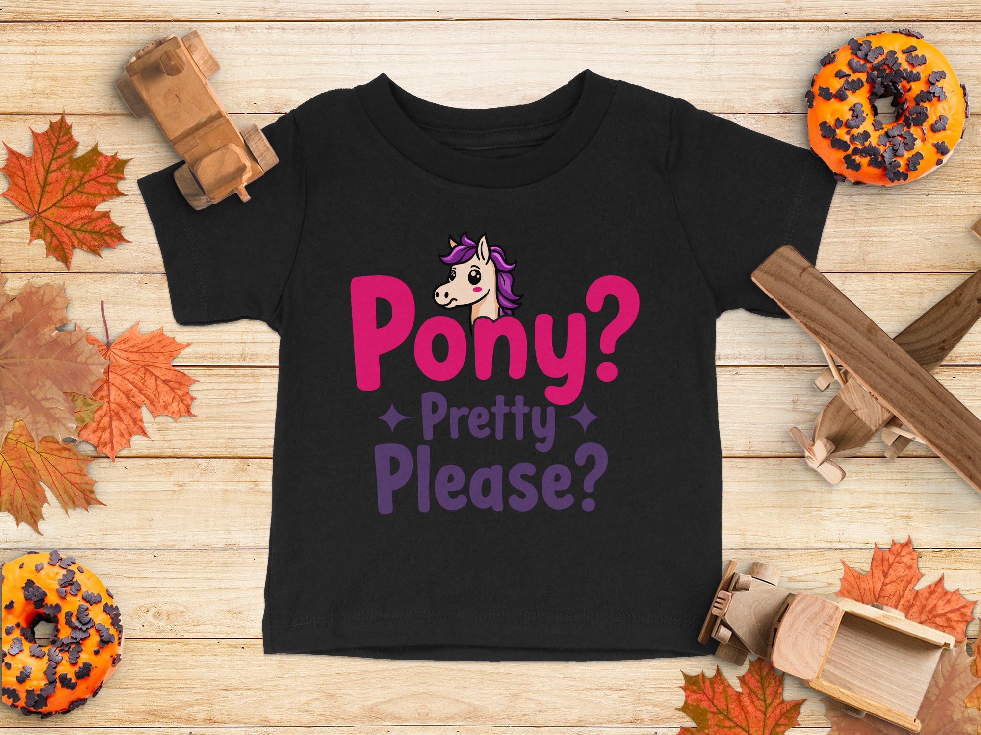 Pony Pretty Please Baby T-Shirt - 12-18M, Black product image 1