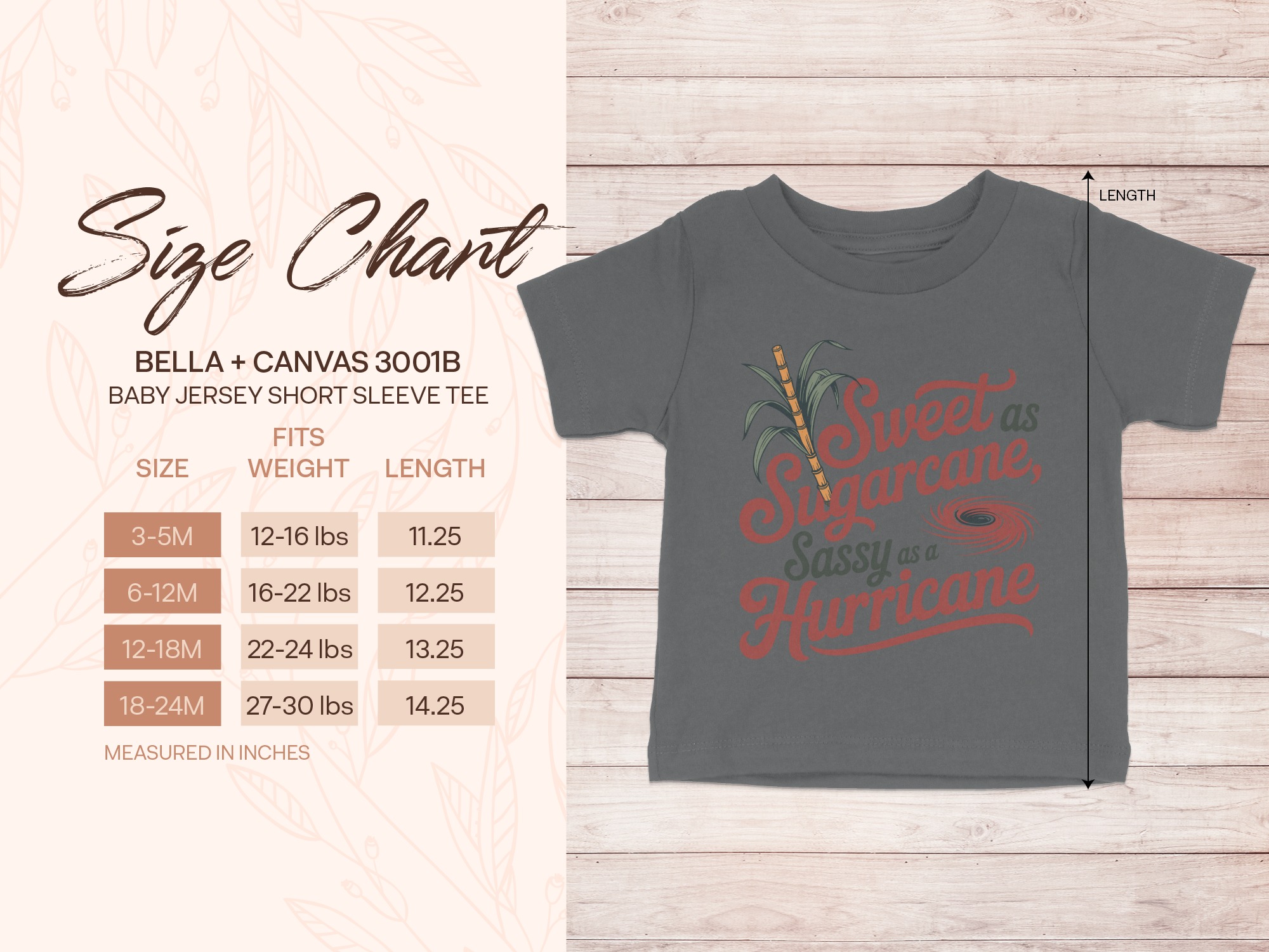 “Sweet Sugarcane Baby T” Baby T-Shirt | Louisiana Baby Gift | Infant Tee Sizes NB to 24M product image 4