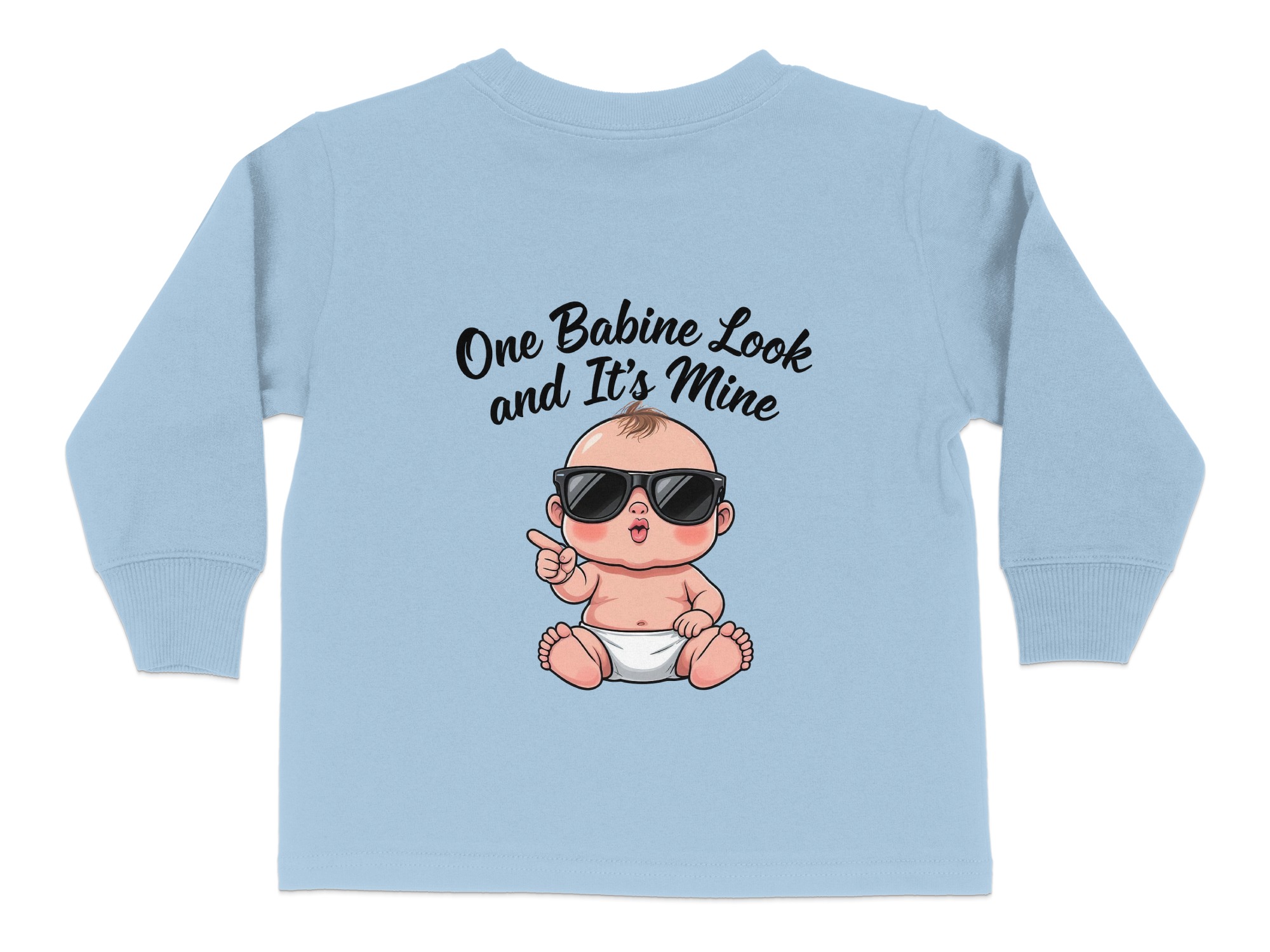 One Babine Look and It's Mine Graphic Tee | Toddler Long Sleeve T-Shirt | Sizes 2T-4T - Image 15