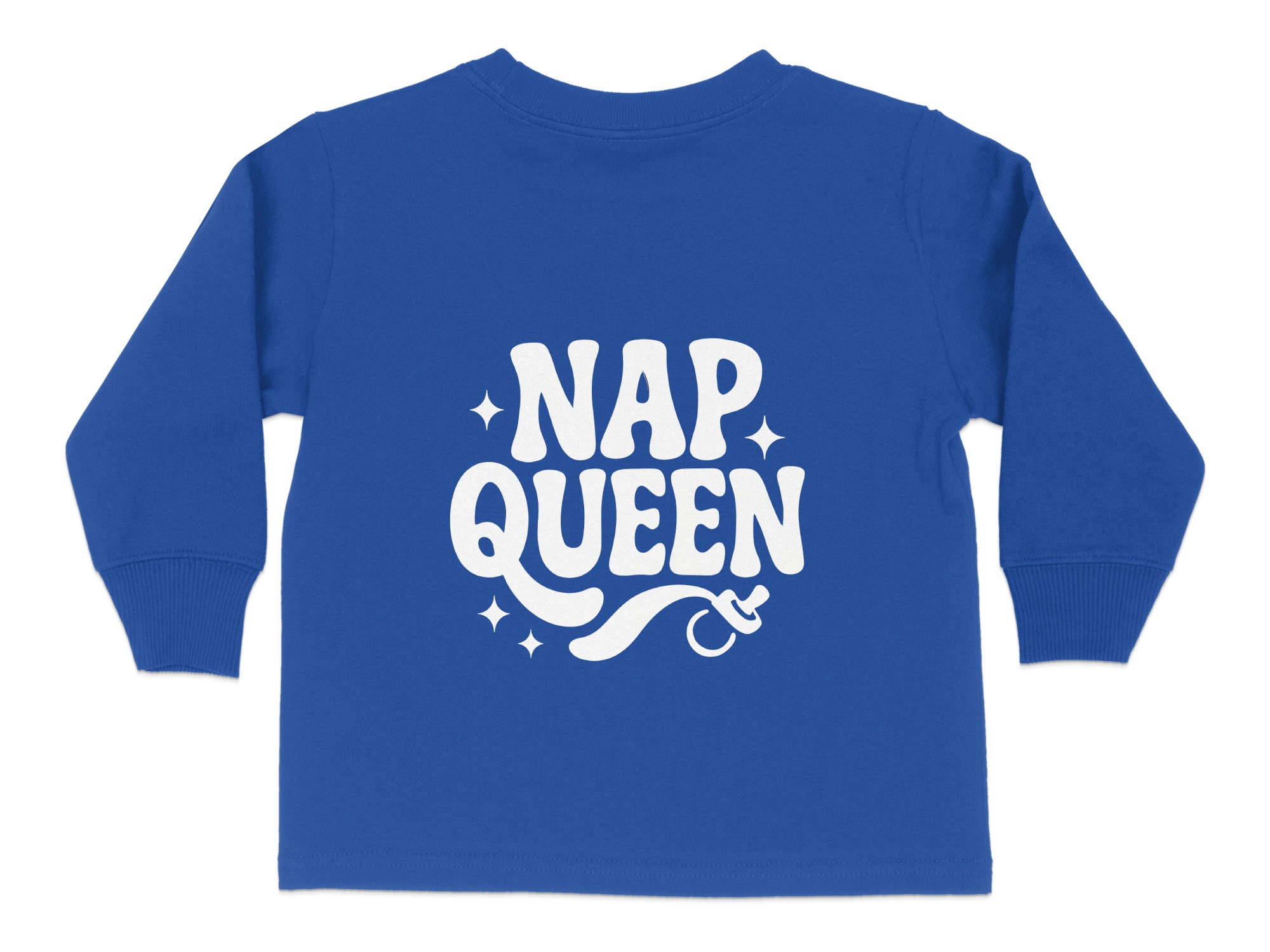 Nap Queen Toddler Long Sleeve Tee | Fun Graphic Kids Shirt | Cute T-Shirt for Toddlers Sizes 2T-4T - Image 12