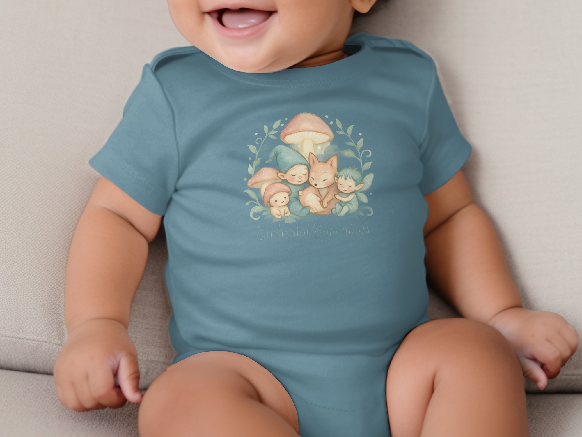 Enchanted Beginnings Bodysuit, Newborn to 24M, Gnome Fairy Fox, Cute Infant Bodysuit, Long and Short Sleeve, Magical Creature Bodysuits - Image 10