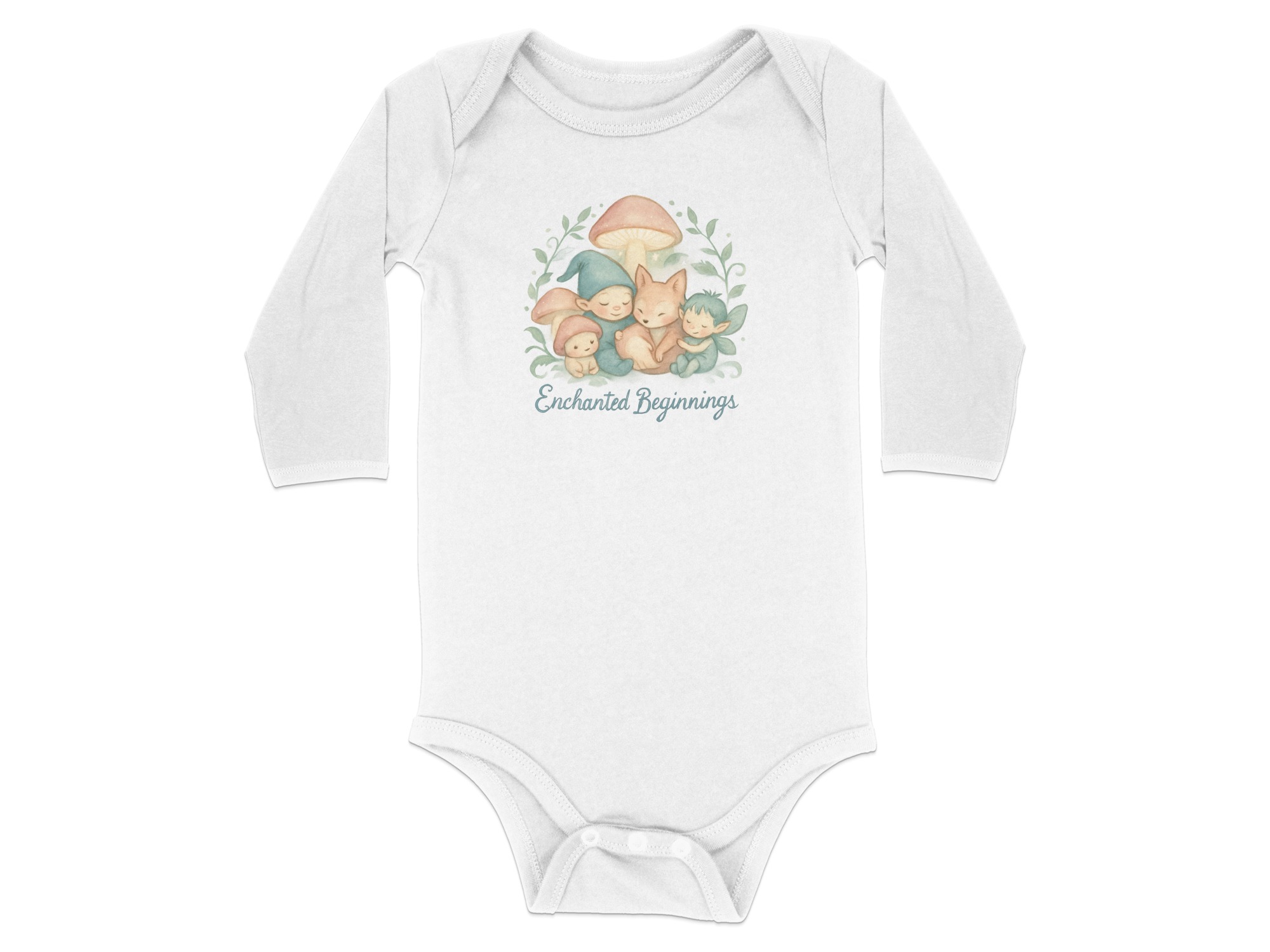 Enchanted Beginnings Bodysuit, Newborn to 24M, Gnome Fairy Fox, Cute Infant Bodysuit, Long and Short Sleeve, Magical Creature Bodysuits - Image 19