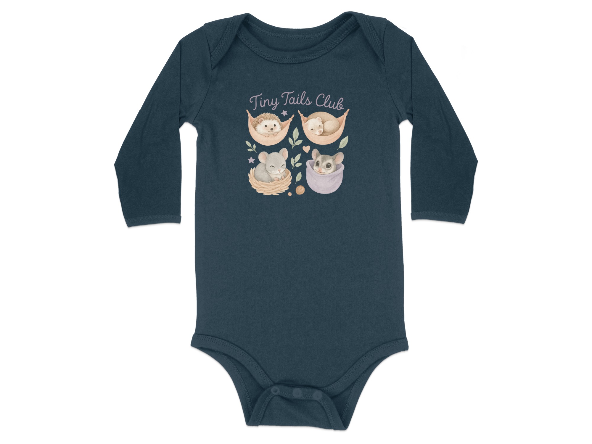 Tiny Tails Club Bodysuits NB to 24M, Cute Hedgehog, Mouse, Sugar Glider Design, Baby Shower Gift, Long and Short Sleeve Onesies, Adorable - Image 14