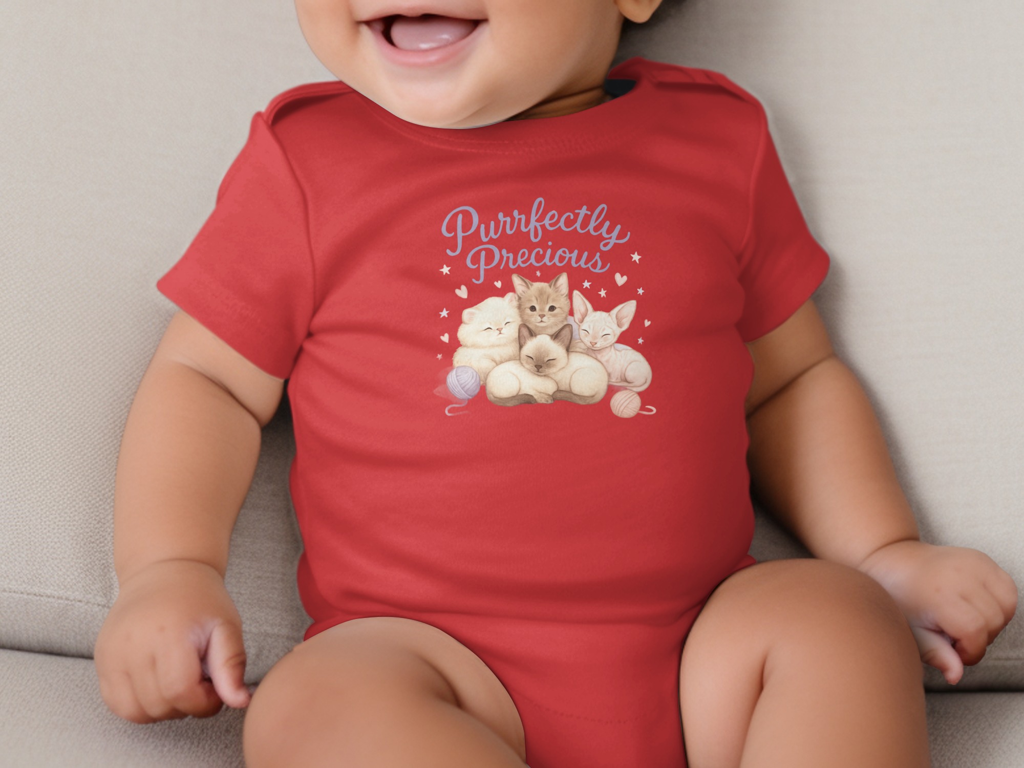 Purrfectly Precious Cats Bodysuits NB to 24M, Cute Kitten Newborn Clothes, Adorable Kitties Infant Bodysuit, Sweet Cat Lover Gift Outfit - Image 8