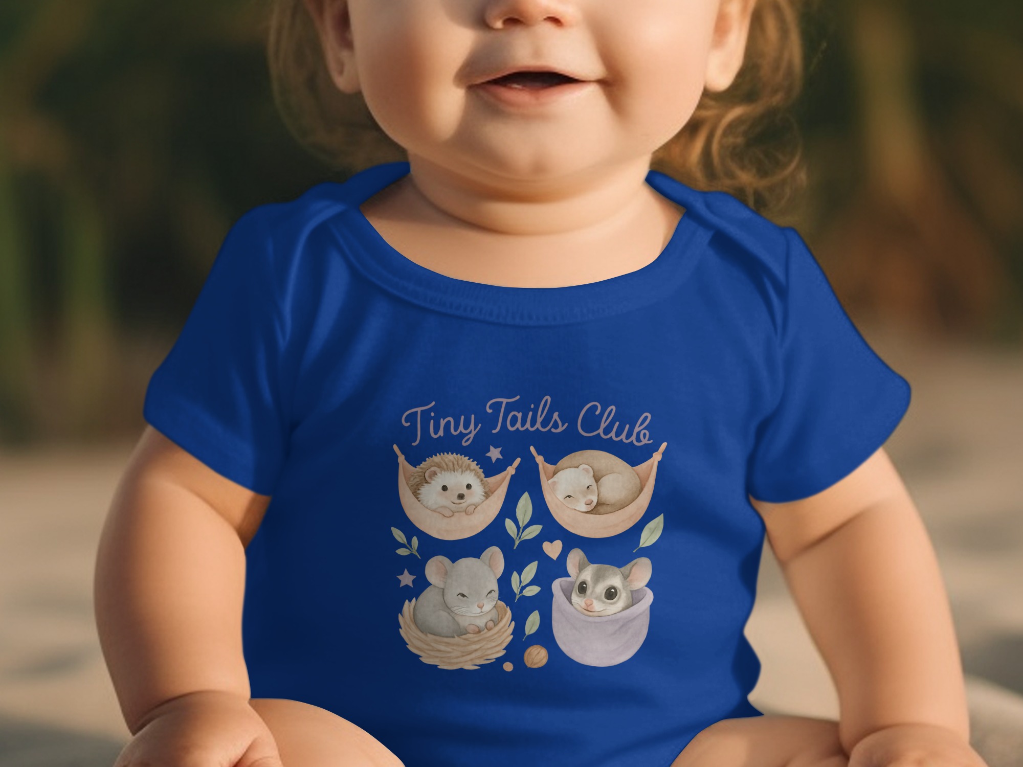 Tiny Tails Club Bodysuits NB to 24M, Cute Hedgehog, Mouse, Sugar Glider Design, Baby Shower Gift, Long and Short Sleeve Onesies, Adorable - Image 4