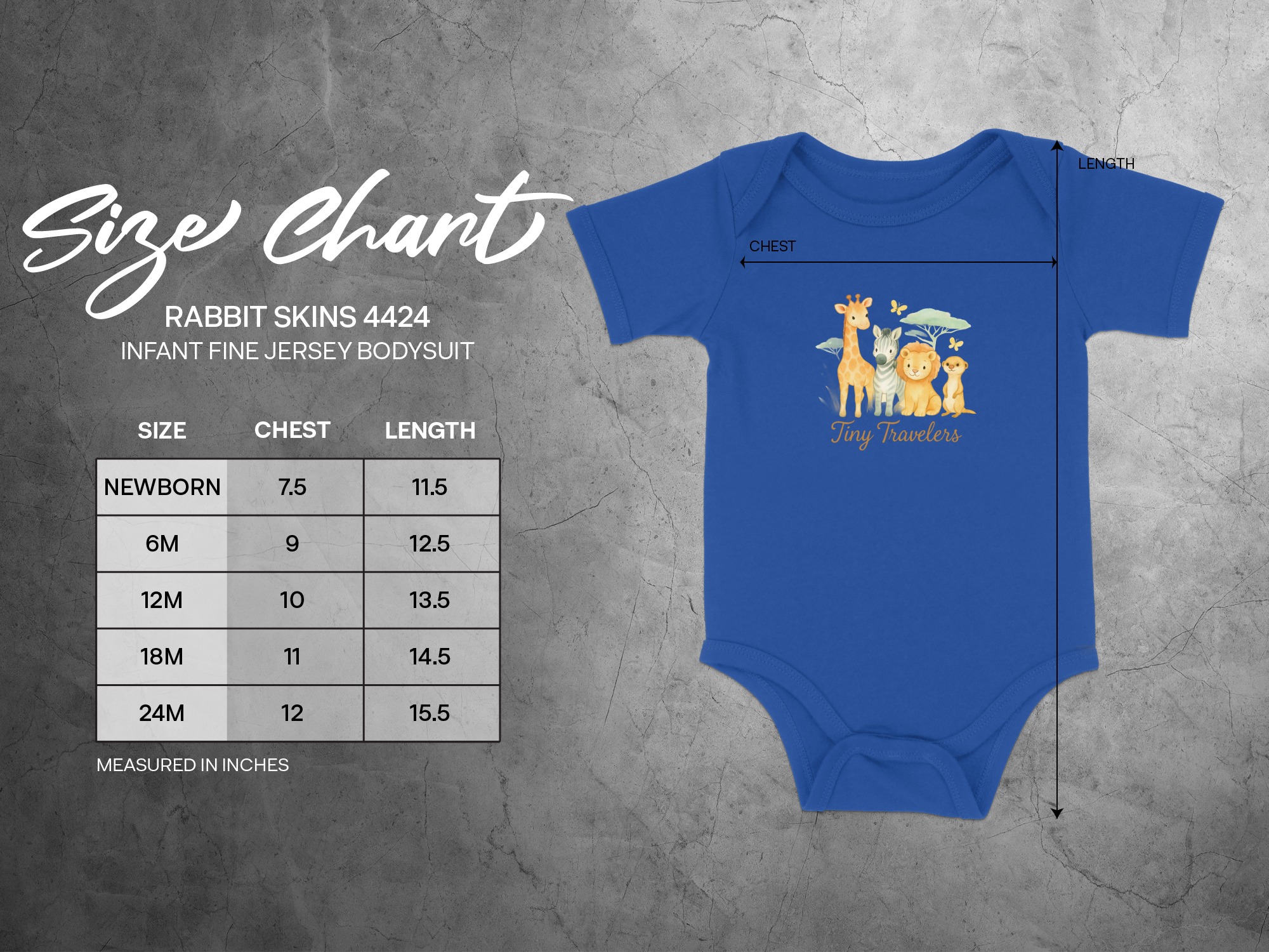 Tiny Travelers Bodysuit, Giraffe Zebra Lion Meerkat, Long and Short Sleeve, NB to 24M, Safari Animals, Cute Baby Clothes, Infant Apparel - Image 2