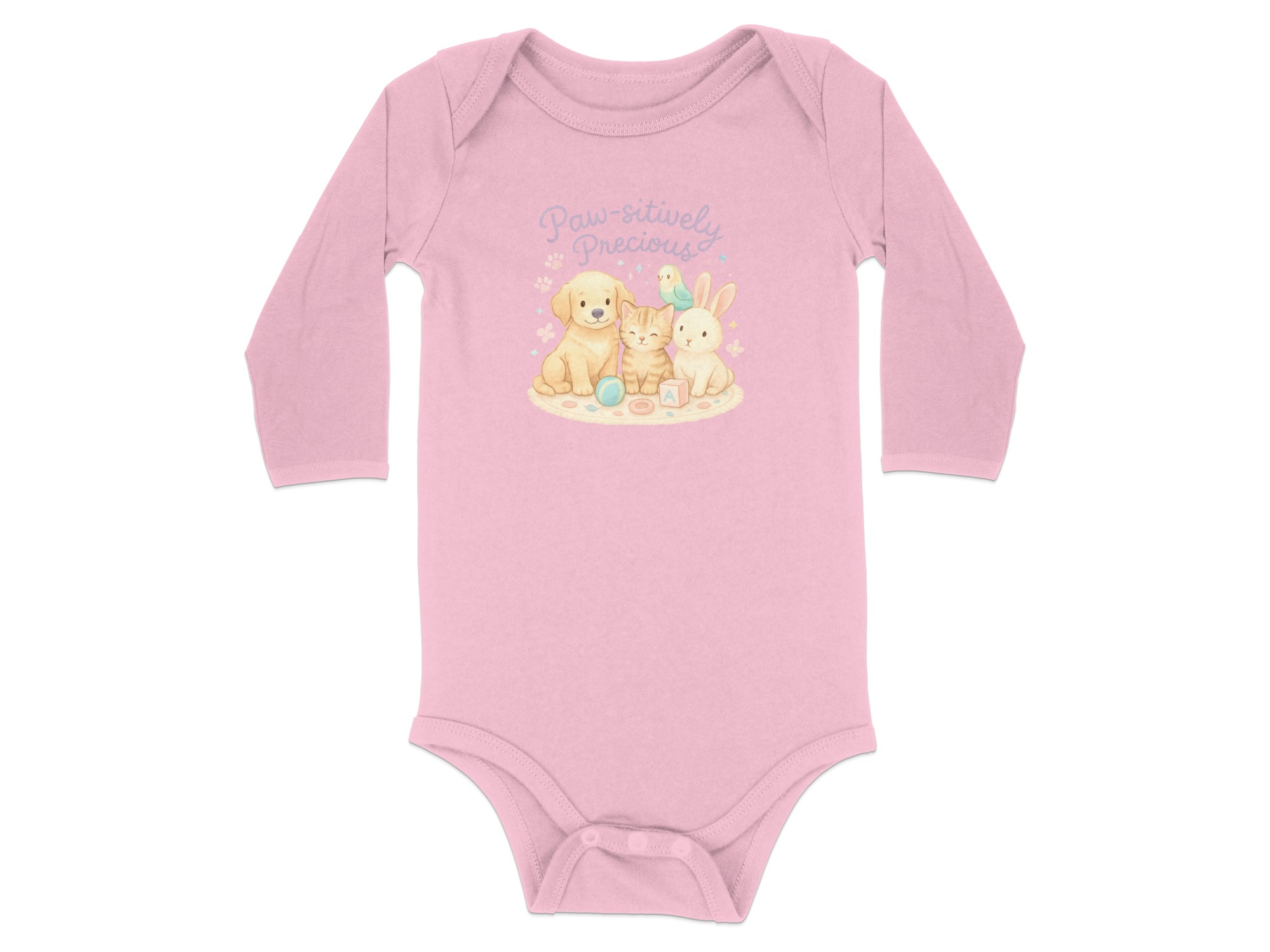 Paw-sitively Precious Bodysuit NB to 24M, Cute Puppy Kitten Bird Rabbit Bodysuit, Funny Baby Saying, Long and Short Sleeve Bodysuit - Image 18