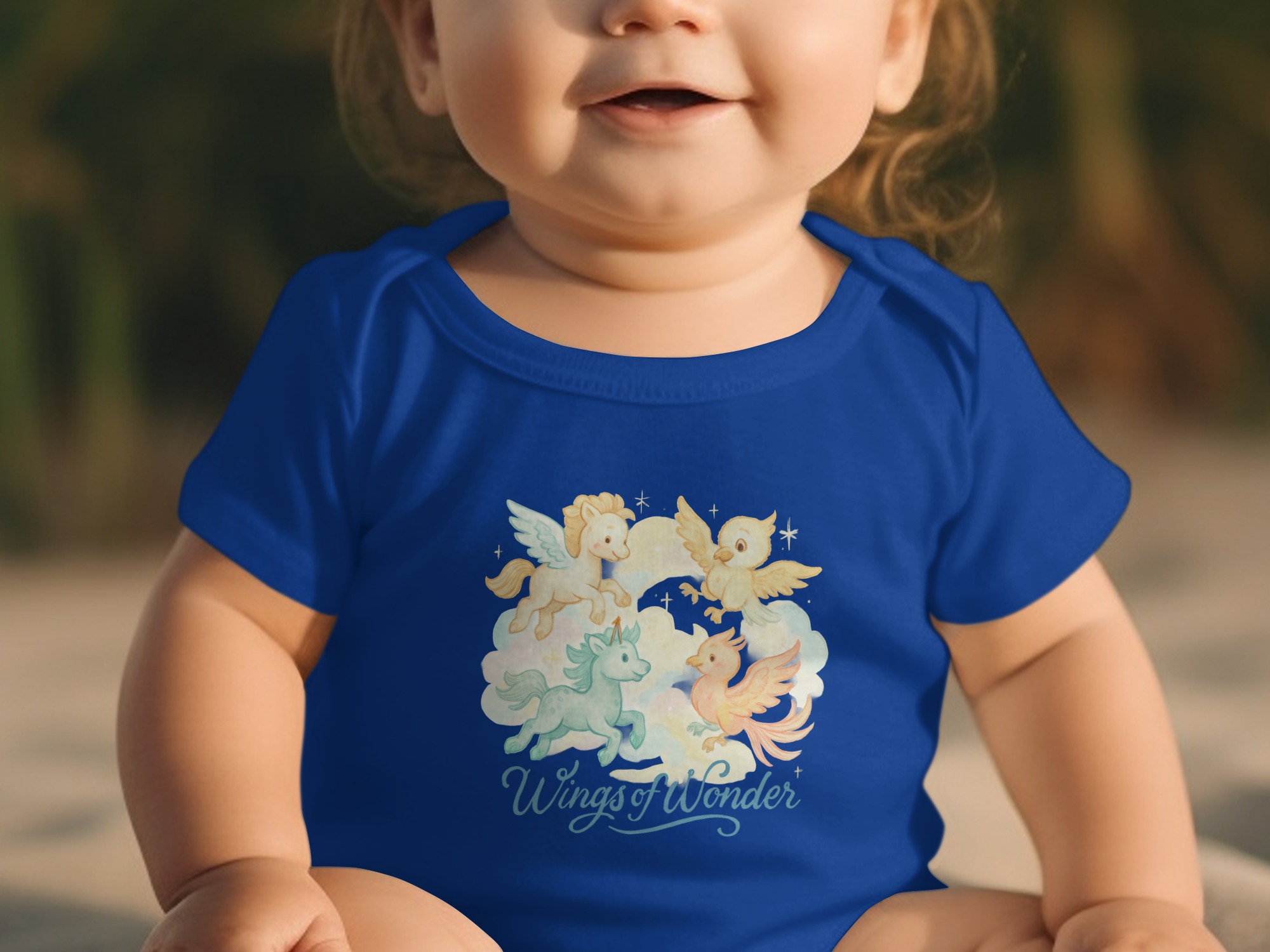 Wings of Wonder Bodysuits NB to 24M, Pegasus Unicorn Phoenix Bird Graphics, Magical Creatures Baby Clothes Long Sleeve Short Sleeve, Baby - Image 4