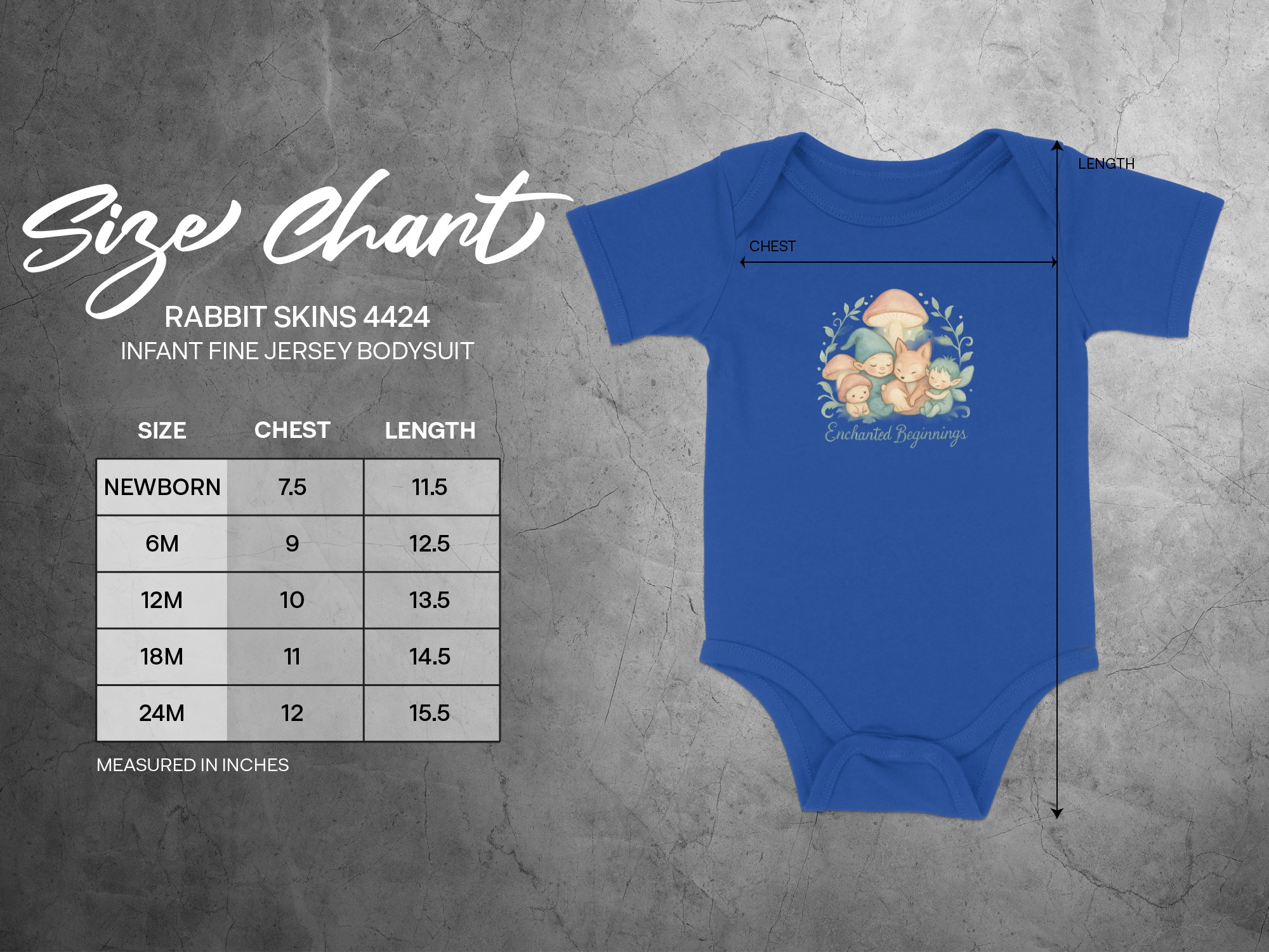 Enchanted Beginnings Bodysuit, Newborn to 24M, Gnome Fairy Fox, Cute Infant Bodysuit, Long and Short Sleeve, Magical Creature Bodysuits - Image 7