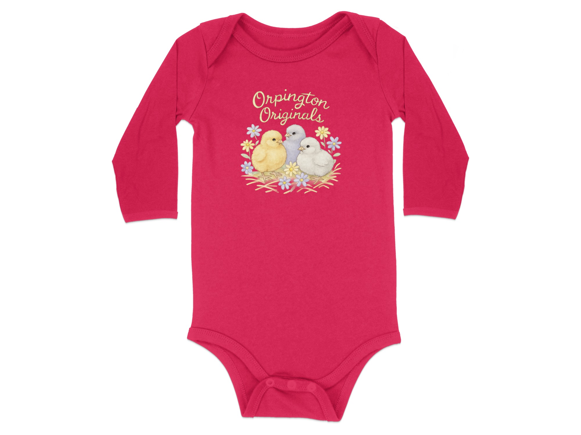 Orpington Originals Bodysuit, Cute Chicks Flowers, Baby Bodysuits NB to 24M, Long and Short Sleeve, Farm Animals, Baby Shower Gift Idea - Image 15