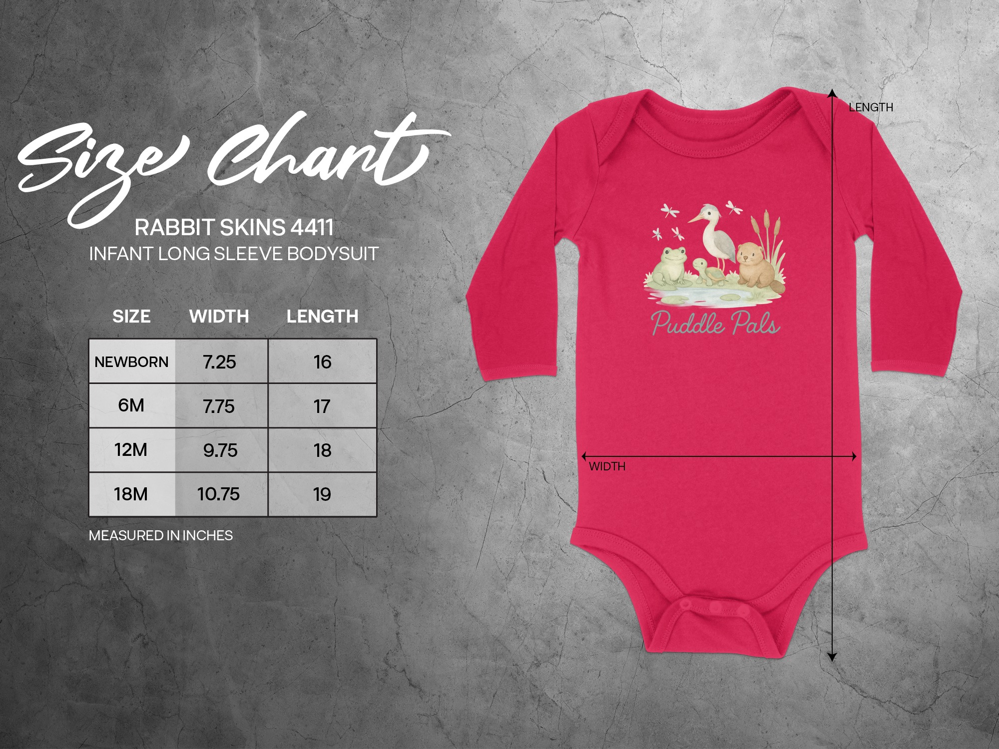 Puddle Pals Bodysuit, Frog Heron Turtle Beaver Newborn to 24M, Long and Short Sleeve Baby Clothes, Cute Pond Animals, Watercolor Baby - Image 12